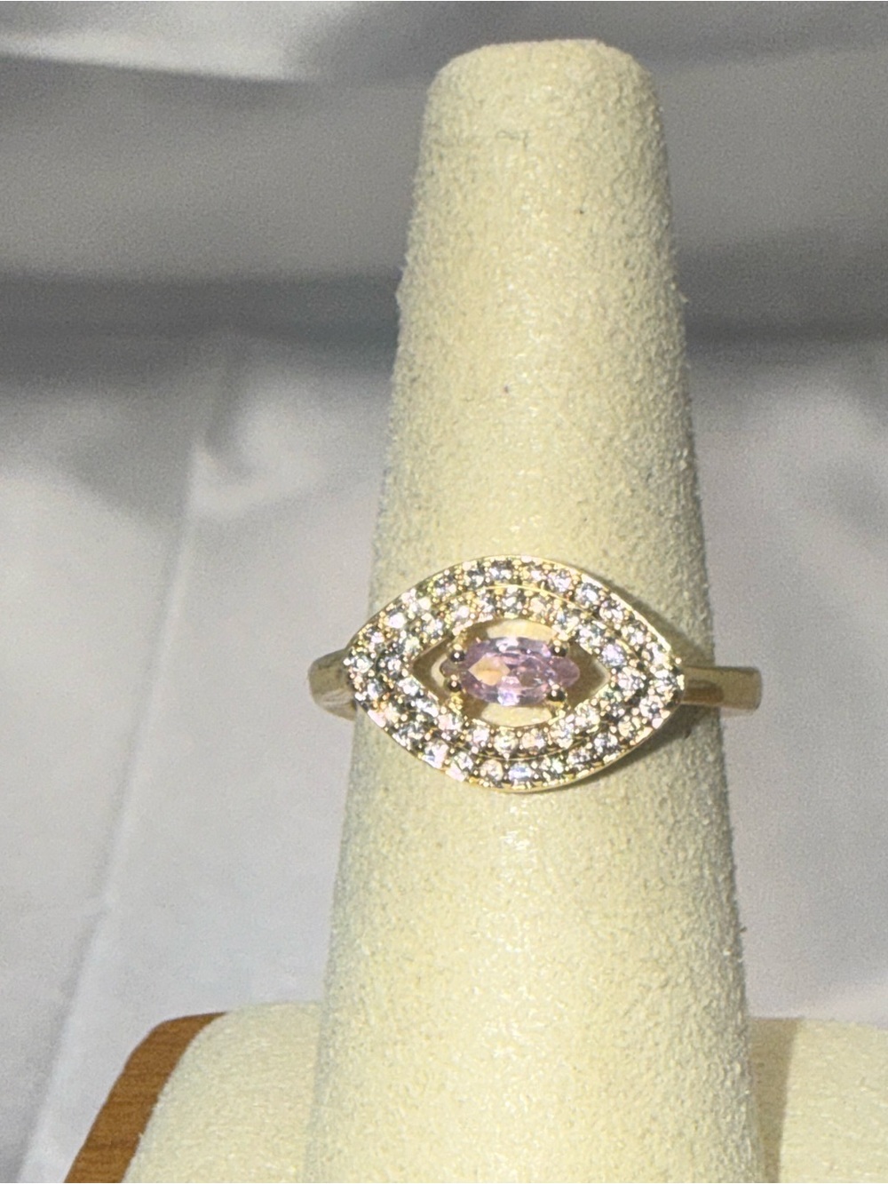 18 Karat Gold Dipped Evil Eye Inspired Ring